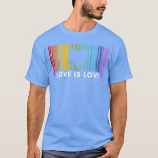 Camiseta Love Is Love Barcod Chica Arcoíris