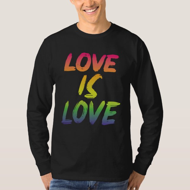 Camiseta Love is Love LGBTQIA2S+ Pride (Anverso)