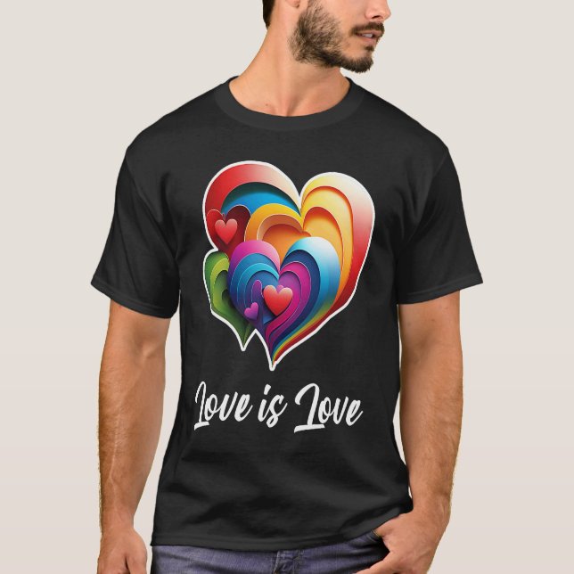 Camiseta Love is Love Outfit for Valentines Day LGBTQ Gay L (Anverso)