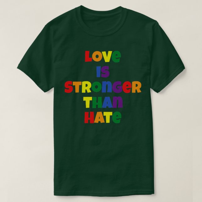 Camiseta Love is Stronger than Hate (Diseño del anverso)