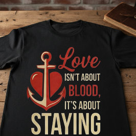 Camiseta Love Isn’t About Blood | Family Loyalty Quote