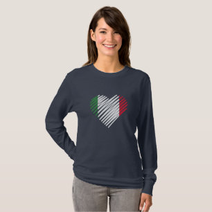Camiseta Love Italy Heart Italia Shirt Italiano Roots