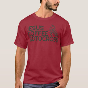Camiseta Love Jesus Coffee Motocross Christian Dirt Biker