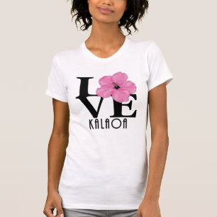 Camiseta LOVE Kalaoa Pink (huella frontal)