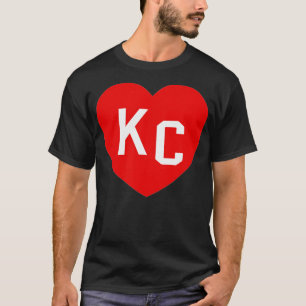 Camiseta Love Kc Heart Kansas City KC Heart Red Blue Kc Lov