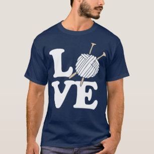 Camiseta LOVE knitting and crochet