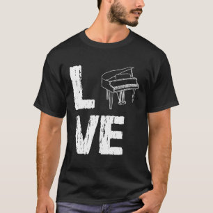 Camiseta Love L O V E Piano Pianist Fun Grand Piano