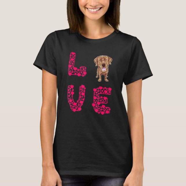 Camiseta Love Labradors Chocolate Lab Labrador (Anverso)