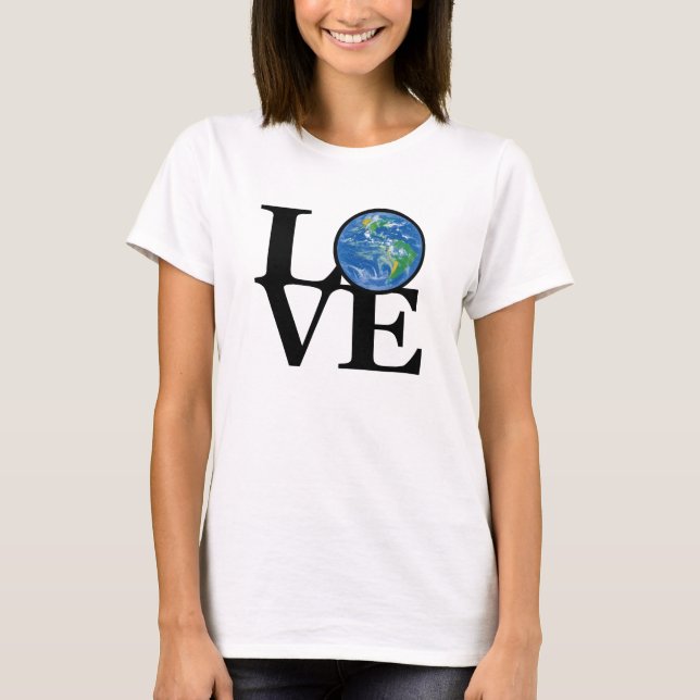 Camiseta LOVE Ladies Earth Ladies White Tank (Anverso)