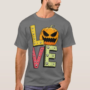 Camiseta Love Lazy Halloween Costueen Calabaza Jack O Lante