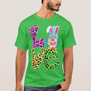 Camiseta LOVE Leopard Easter Gnome Niños Todaves Eggs de Pa