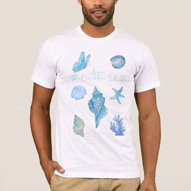 Camiseta Love Letter Design-Love, The Caribbean Islandsxxoo (Anverso)