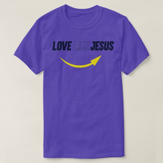 Camiseta Love Like Jesus and Smile Christian Womens Mens  ( (Diseño del anverso)