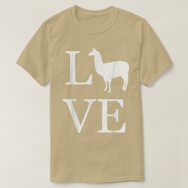 Camiseta Love Llama Alpaca Silhouette Llamas Lover Dueño Pe (Diseño del anverso)