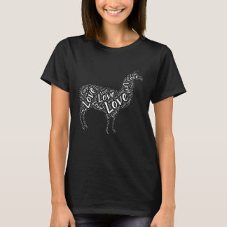 Camiseta Love Llama I Love Llamas Word Cloud Graphu Premiu