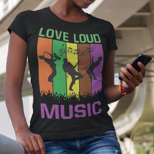 Camiseta Love Loud Music Country Techno