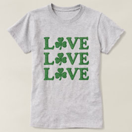 Camiseta Love Love Shamrock St Patrick's Day