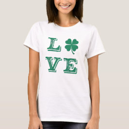 Camiseta Love Lucky Clover Vintage Cute Irish Shamrock