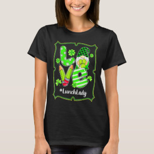 Camiseta Love Lunch Lady Gnome Gracioso St Patrick's Day Sh