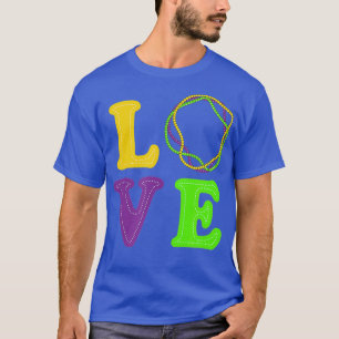 Camiseta Love Mardi Gras Beads New Orleans Louisiana 2022