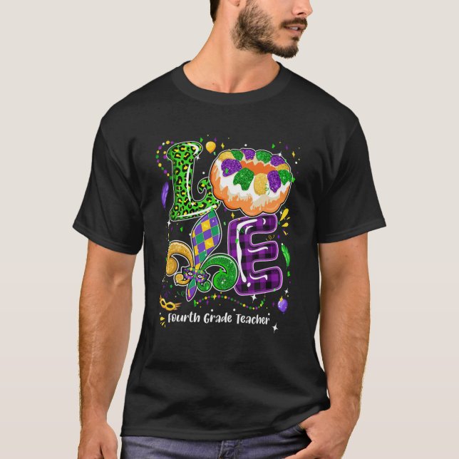 Camiseta Love Mardi Gras - Fiesta de cuarto grado (Anverso)