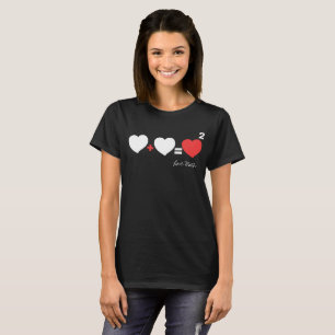 Camiseta Love Math Heart + Heart = Heart 2 Top