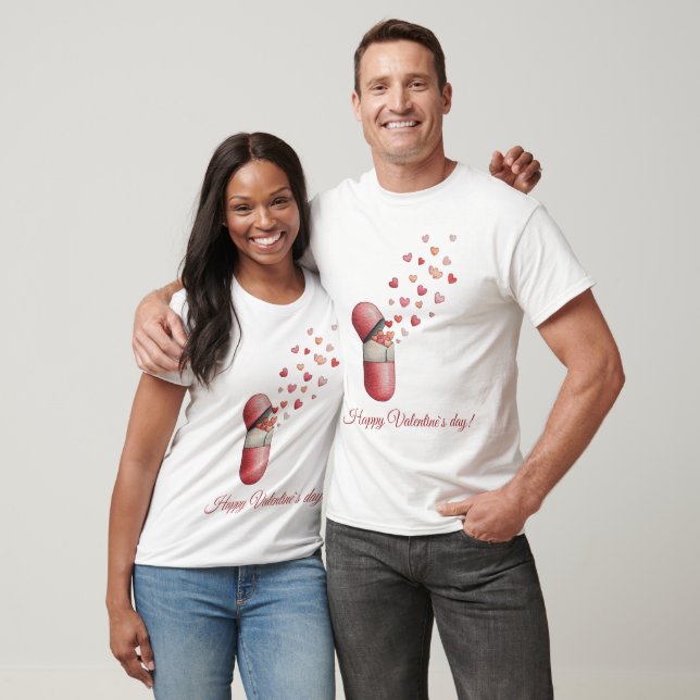 Camiseta Love Medicine Valentine's Day Design (Unisexo)