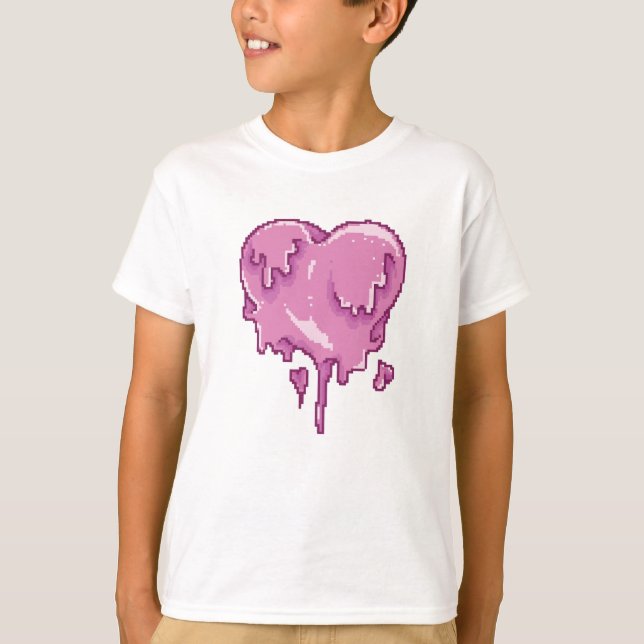 Camiseta Love Melt Pixel Art (Anverso)