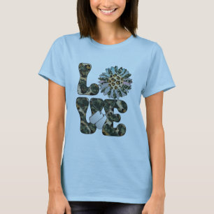 Camiseta Love Military Sunflower T-Shirt
