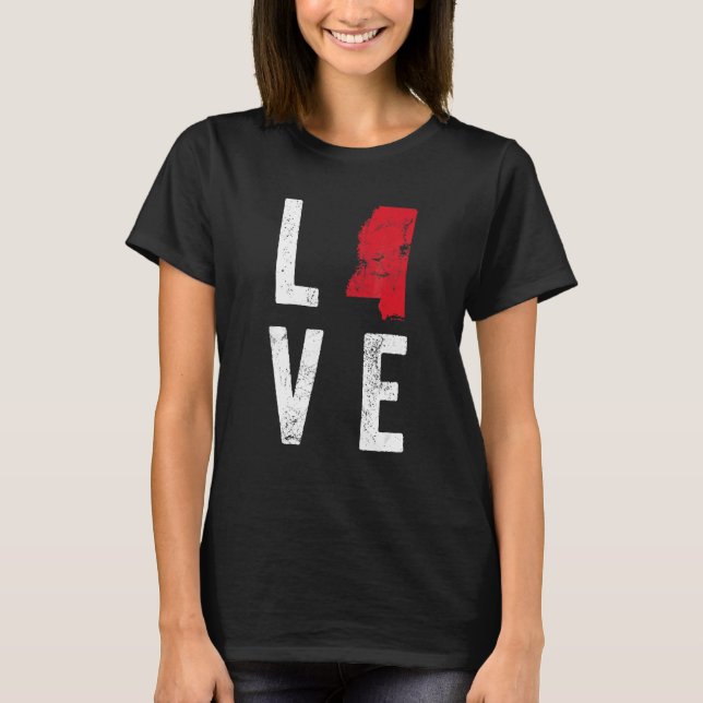 Camiseta Love Mississippi Map America American Independence (Anverso)