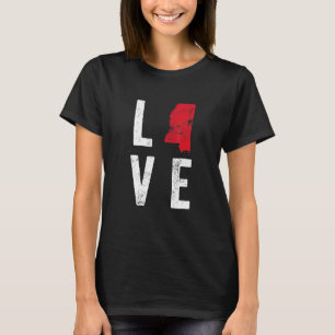 Camiseta Love Mississippi Map America American Independence