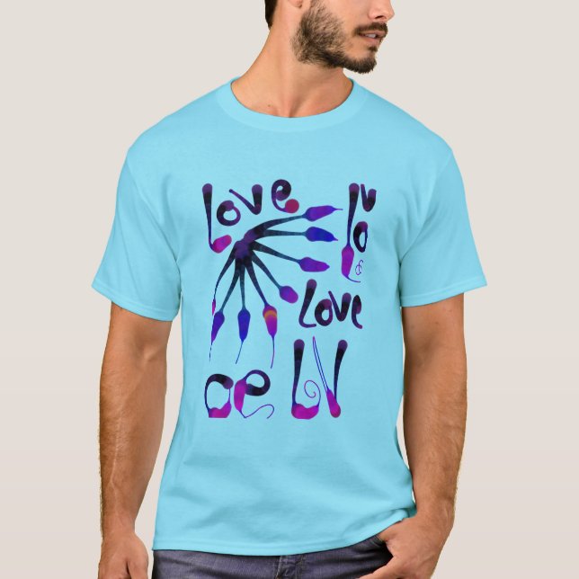 CAMISETA LOVE_MODERN_BLUE_SO CUTE (Anverso)
