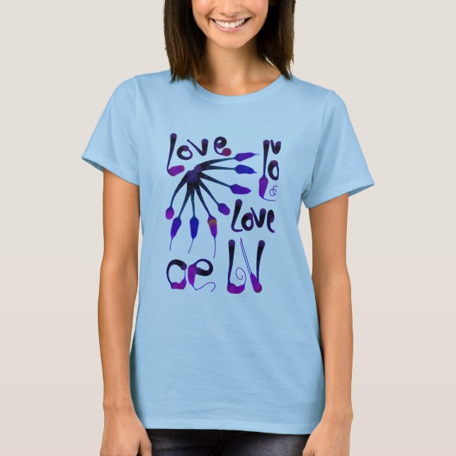 CAMISETA LOVE_MODERN_BLUE_SO CUTE (Anverso)