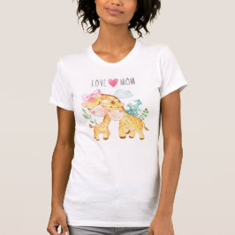 Camiseta Love Mom Giraffes