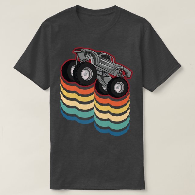 Camiseta Love Monster Trucks For Boys & Birthday Party Mons (Diseño del anverso)
