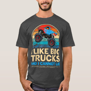 Camiseta Love Monster Trucks For Boys, Girls - Birthday Par