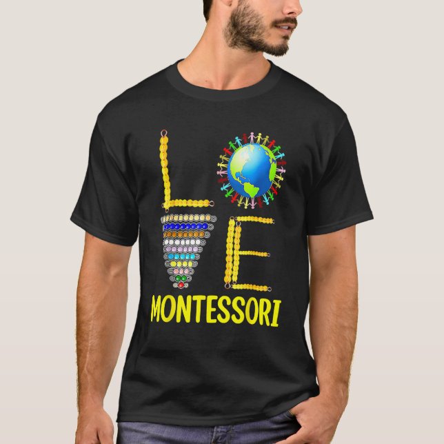 Camiseta Love Montessori Teacher Montessori Education Back  (Anverso)