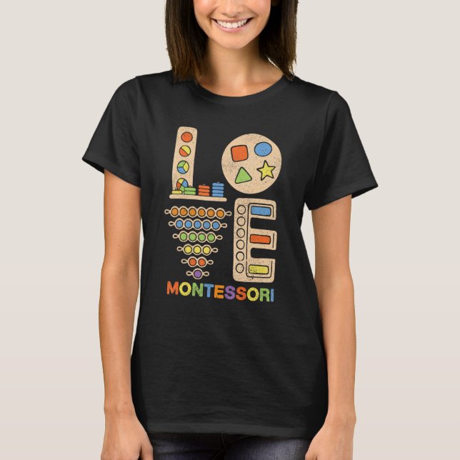 Camiseta Love Montessori Teacher Montessori Education Back  (Anverso)