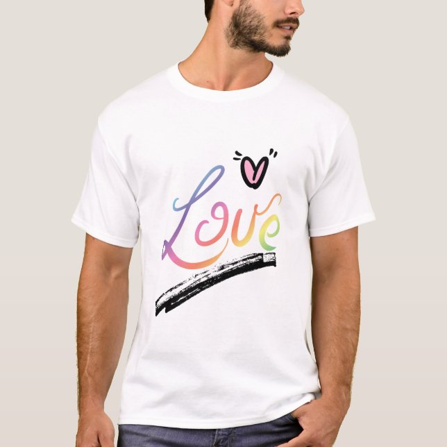 Camiseta Love Multi Couleurs  (Anverso)