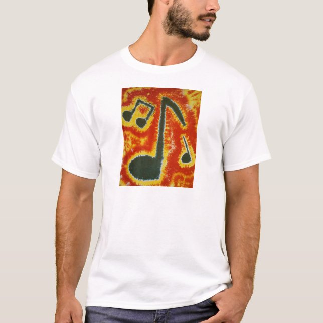 Camiseta Love Music Notes Phat Dyes Tie Dyes (Anverso)