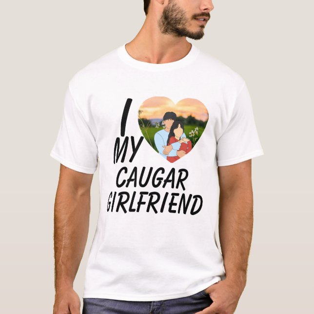 Camiseta Love My Cougar Funny Older Girlfriend Dating Quote (Anverso)