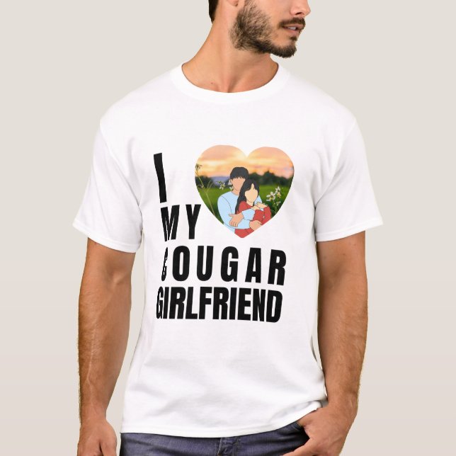 Camiseta Love My Cougar Funny Older Girlfriend Dating Quote (Anverso)