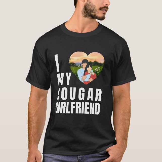Camiseta Love My Cougar Funny Older Girlfriend Dating Quote (Anverso)