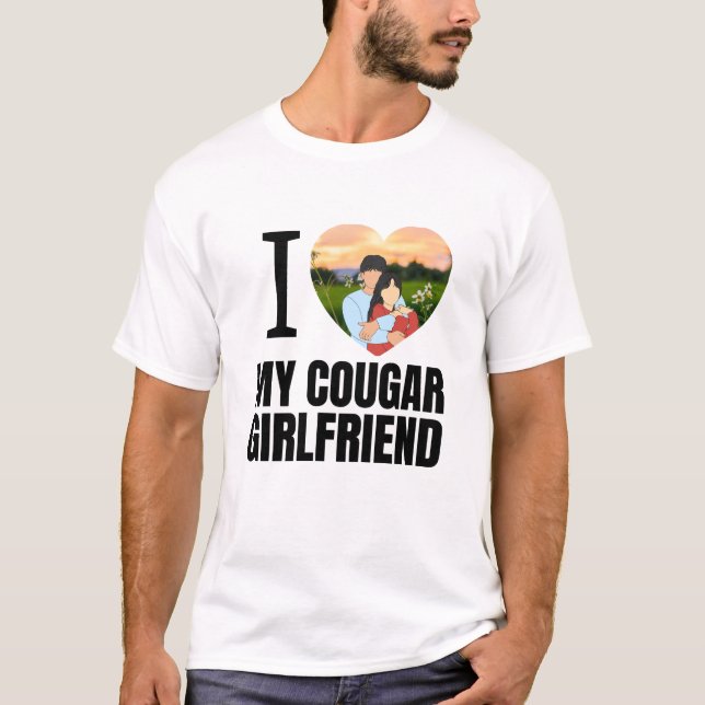 Camiseta Love My Cougar Funny Older Girlfriend Dating Quote (Anverso)
