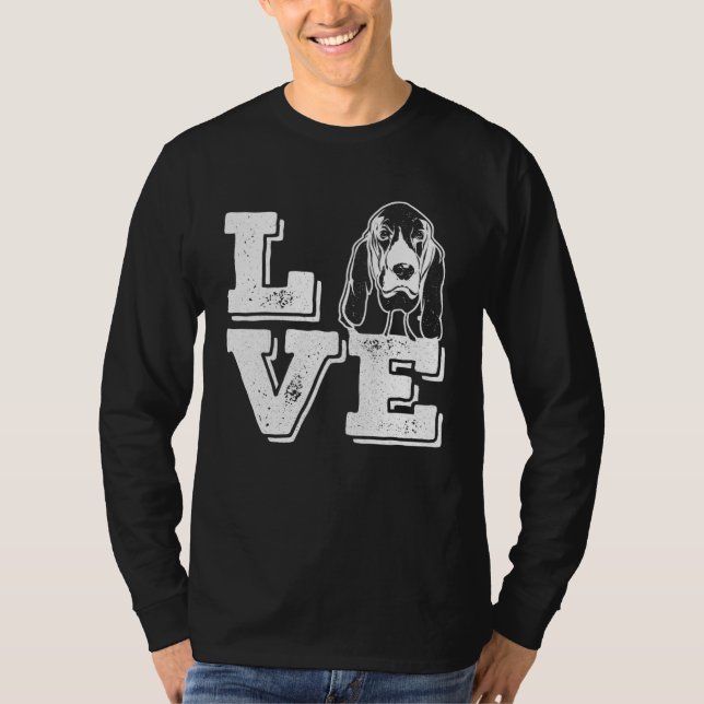 Camiseta Love my Hound I Love BloodHounds Mom and Dad (Anverso)