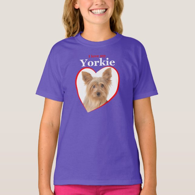 Camiseta Love My Yorkie T-Shirt (Anverso)