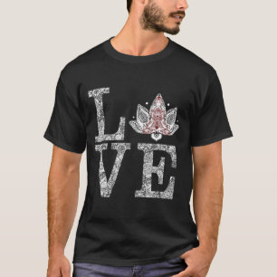 Camiseta Love Namaste Yoga Lotus Mandala