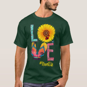 Camiseta Love Nani Life Flip Flags Hippie Sunflower Summer 