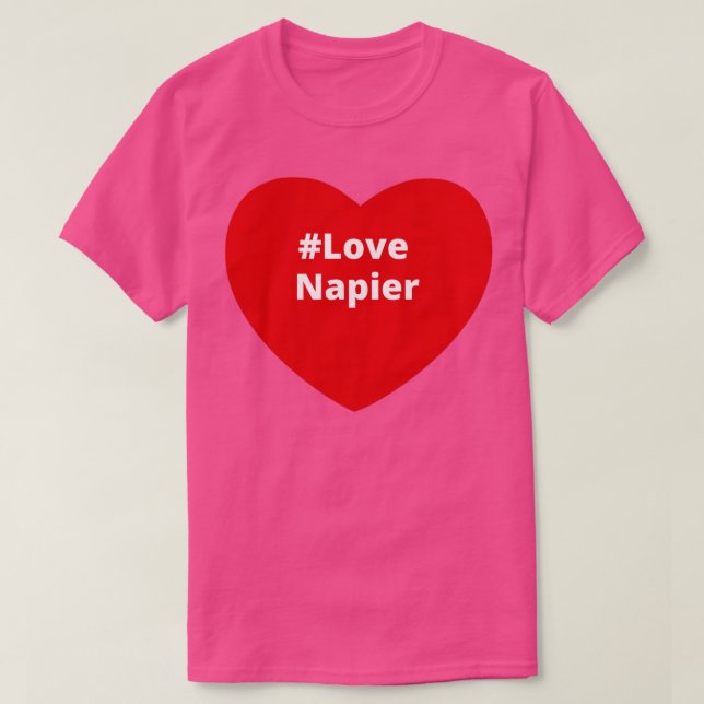 Camiseta Love Napier Hashtag Heart (Diseño del anverso)