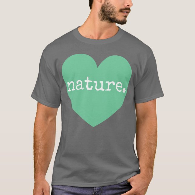 Camiseta Love Nature Heart retro (Anverso)